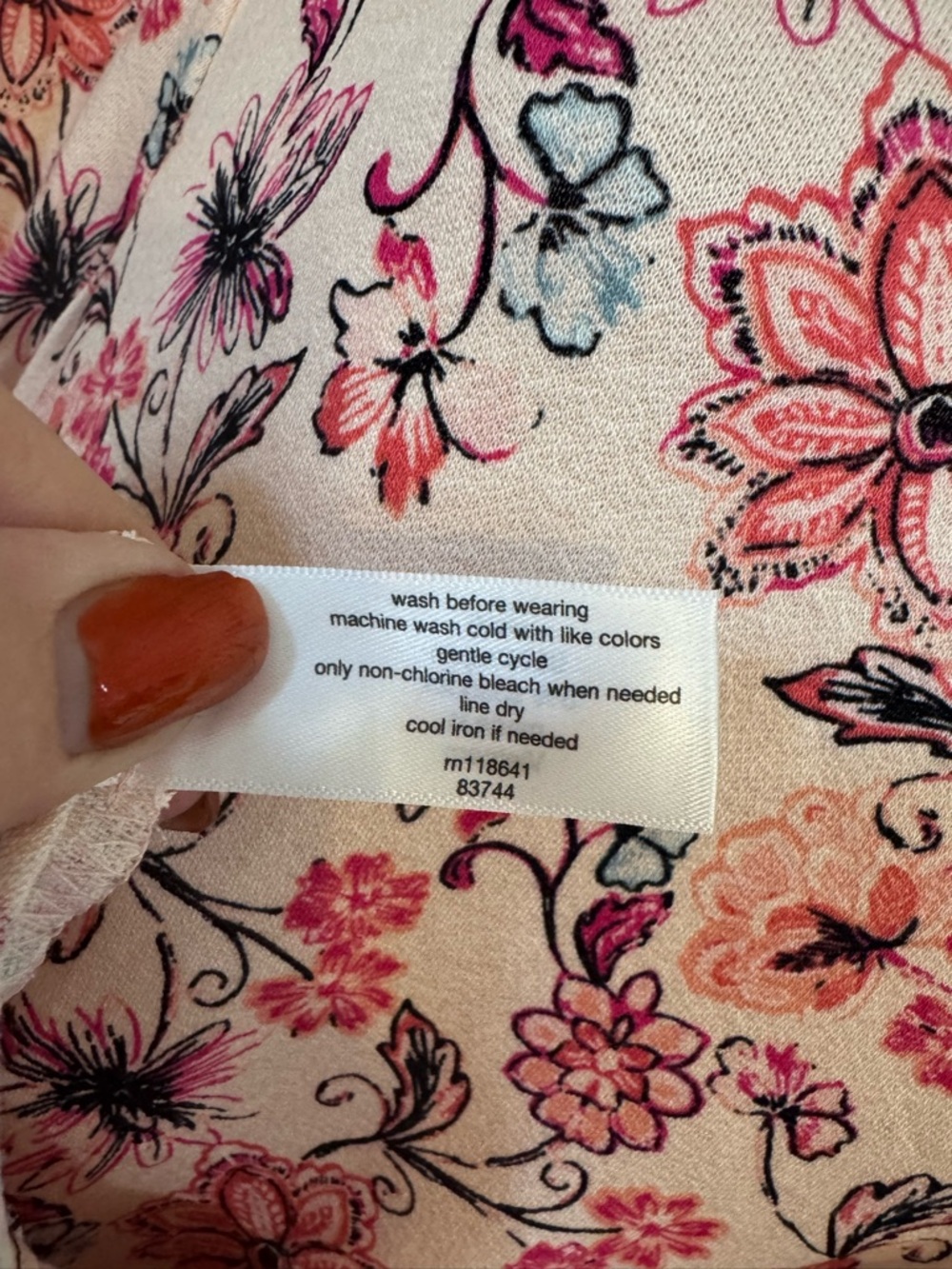NWT Lane Bryant Beautiful Pale Pink Floral Top   14/16    #C - Picture 7 of 10
